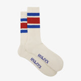 4011 College Stripe Socks | Berry Red
