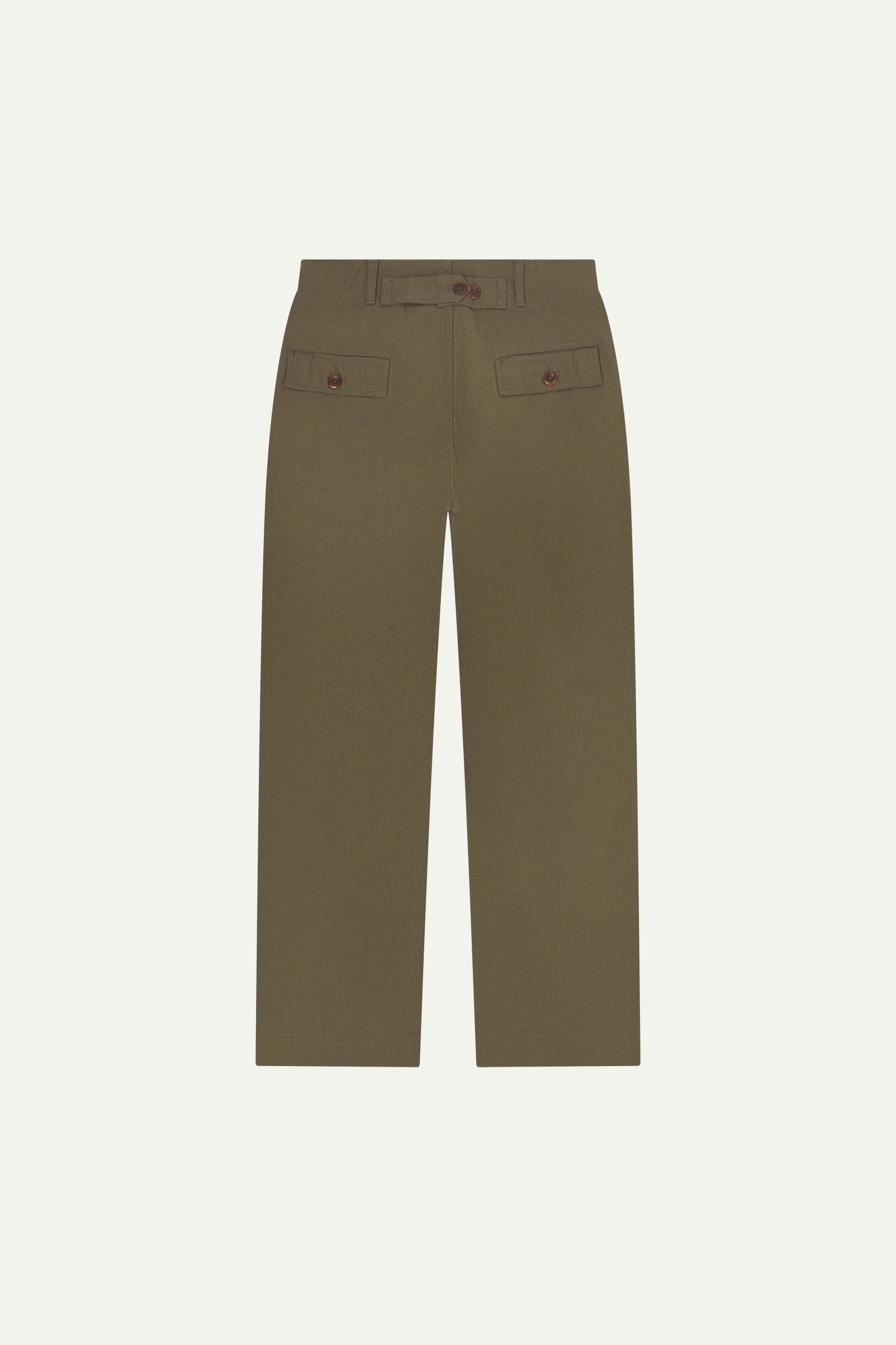 5022 Herringbone Barrel Leg Pants | Deep Taupe