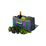 Recycled Plastic Stripe Bag / Wide D17 | Green x Purple
