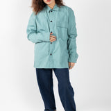 6001 Lightweight Buttoned Overshirt | Eucalyptus