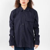 6001 Lightweight Buttoned Overshirt | Midnight Blue