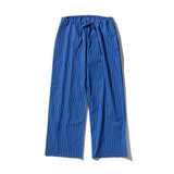 Cotton Stripe Regular Pants | Blue