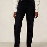 Caroline Cropped Jeans | Eco Recycled Black Worn