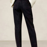Caroline Cropped Jeans | Eco Recycled Black Worn