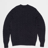 Cable Merino Crew | Azul