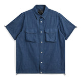 Non Down Military Adjust Shirt | Indigo Denim