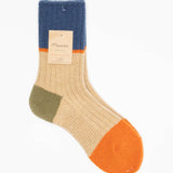 Wool 3-Sided Switching Socks | Beige
