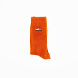Cotton Ribbed Socks Boston Embroidery | Kurkuma