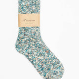Slub Nep Twister Heather Socks | Blue