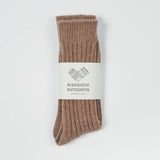 Praha Wool Ribbed Sock | Beige