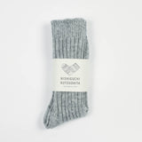 Praha Wool Ribbed Sock | Light Grey