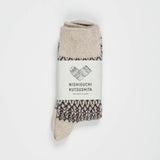 Oslo Wool Jacquard Socks | Oatmeal Coffee