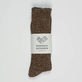 Boston Hemp/Cotton Slab Socks | Khaki Moss