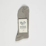 Praha Linen Ribbed Socks | Flaxen