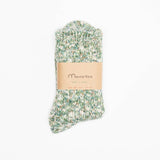 Slub Nep Twister Heather Socks | Green
