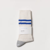 GS05.0259 | Striped Cotton Socks | Nature / Swan Blue