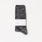 GS07.9902 | Melange Cotton Socks | Deep Black / Nature