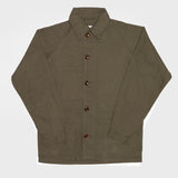 3041 Herringbone Raglan Overshirt | Dark Taupe