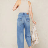 Leila Cropped Jeans | Clean Mid Vintage