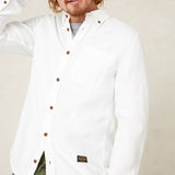 Enda Pocket Shirt | Optical White Linen