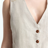 Lucia Vest | Undyed Linen