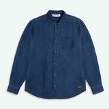 Enda Pocket Shirt L/S| Indigo Linen