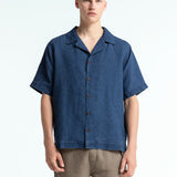 Arkin Shirt Shortsleeve | Indigo Linen