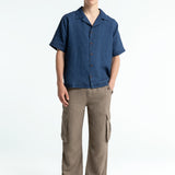 Arkin Shirt Shortsleeve | Indigo Linen