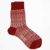 Oslo Wool Jacquard Sock | Wine