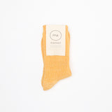 Linen Ribbed Socks | Yellow
