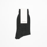 Merino Wool Ribbed Sock | Charcoal