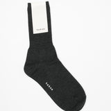 Merino Wool Ribbed Sock | Charcoal