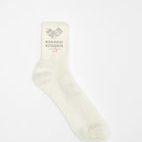 Praha Linen Ribbed Socks | White