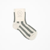 Supima Cotton Striped Socks | Green