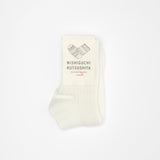 Praha Linen Ribbed Socks | White