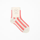 Supima Cotton Striped Socks | Red