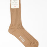 Praha Egyptian Cotton Ribbed Socks | Cafe Au Lait