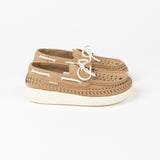 Skipper Boat Shoe | Taupe/Off-White