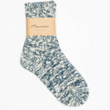 Slub Nep Twister Heather Socks | Multi Blue