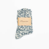 Slub Nep Twister Heather Socks | Multi Blue