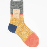 Wool 3-Sided Switching Socks | Mustard