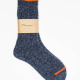 Wool Top Toe Line Socks | Navy