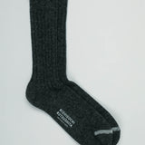 Praha Wool Ribbed Socks | Charcoal