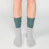 Boston Wool/Cotton Slab Sock | Jungle Green