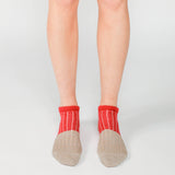 Boston Linen Cotton Anklet | Red