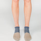 Boston Linen Cotton Anklet | Blue