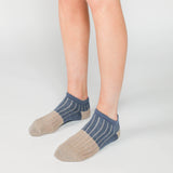 Boston Linen Cotton Anklet | Blue