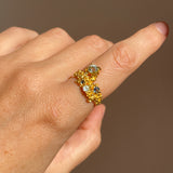 Coral Ring Gold # 7 | Size 7.5