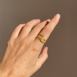 Coral Ring Gold # 7 | Size 7.5