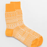 Oslo Wool Jacquard Sock | Lantern Orange